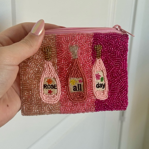 Rose All Day Beaded Coin Purse - Picture 2 of 5